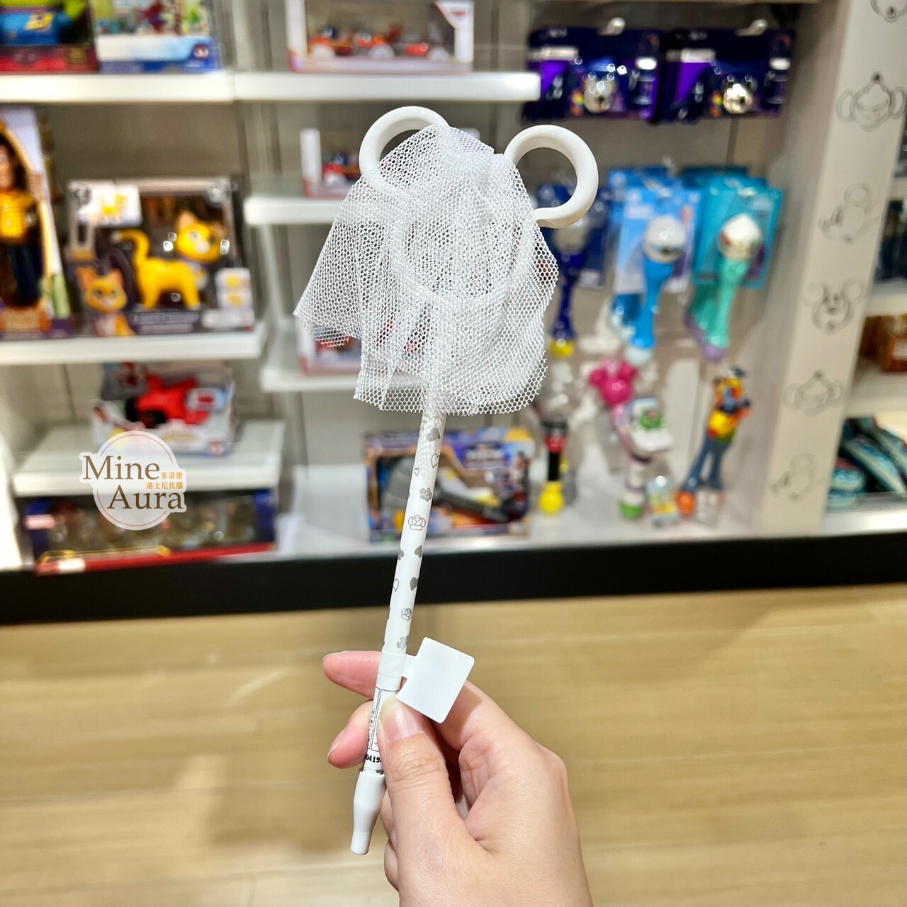 米妮 Minnie 新娘造型 簍空 造型筆 圓珠筆 -香港迪士尼樂園