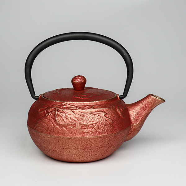 【岩戶鑄工所】雲龍 急須0.3L-赤金