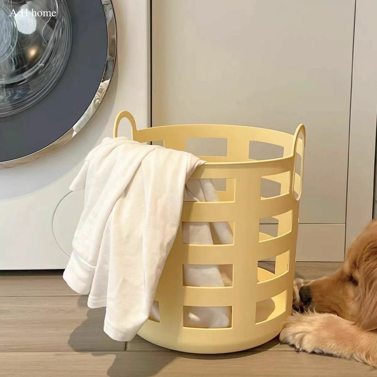 【ＡＨ559】韓國ins奶油黃收納籃