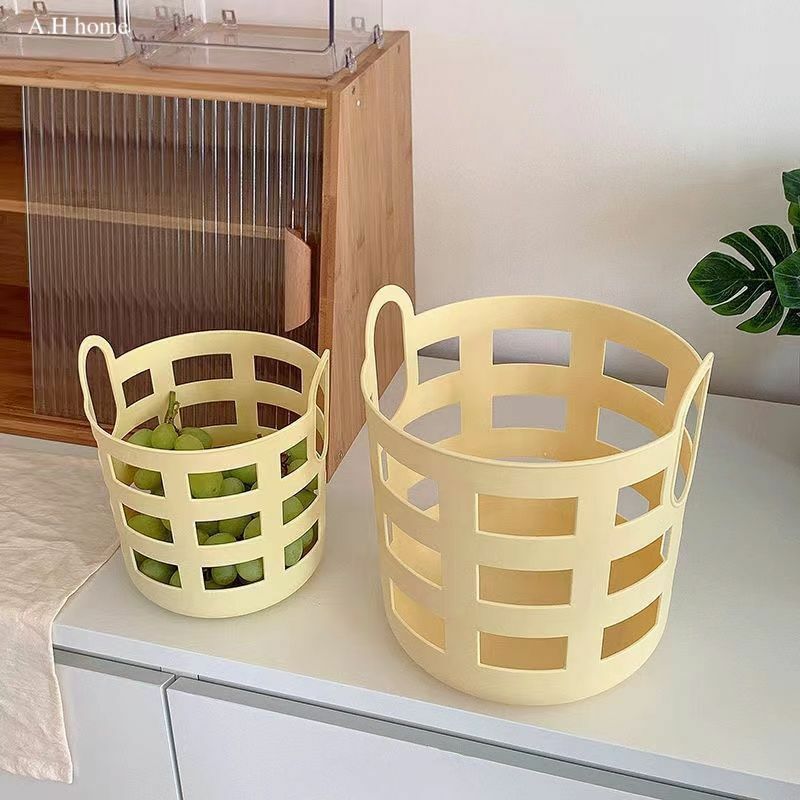 【ＡＨ559】韓國ins奶油黃收納籃