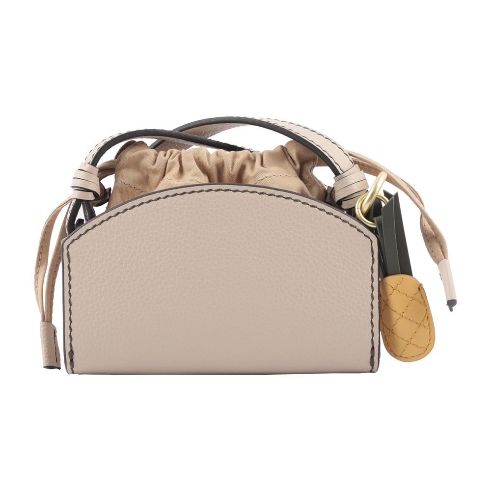 【SEE BY CHLOE】Cecilya 束口迷你斜背包(米色)