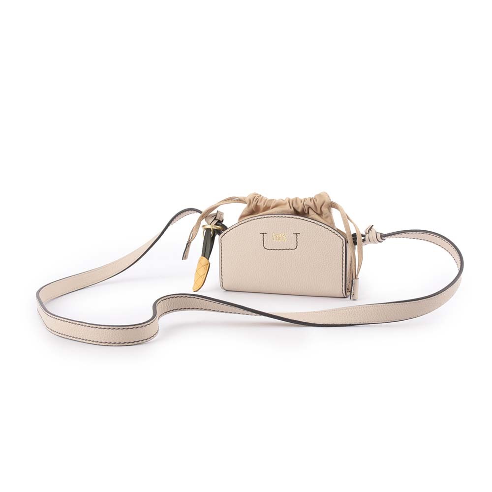 【SEE BY CHLOE】Cecilya 束口迷你斜背包(米色)