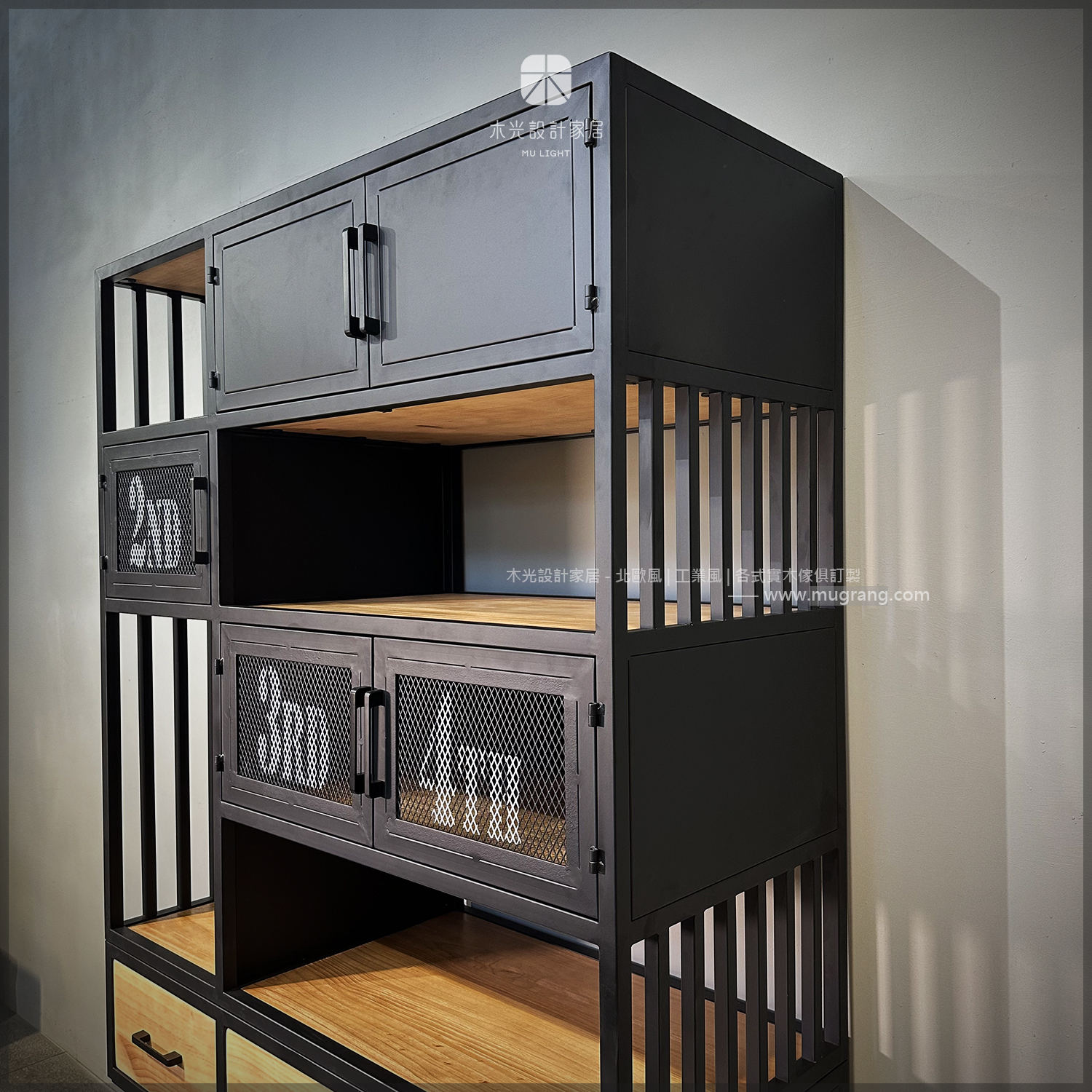 LOFT重工業滑門收納櫃架|可訂製