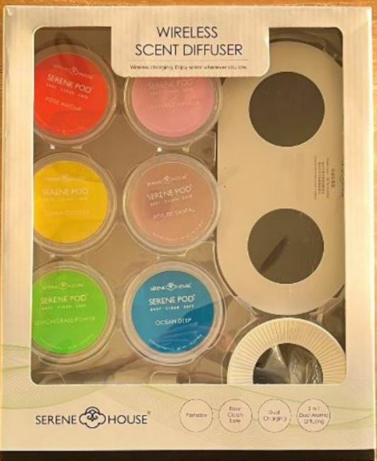 #【SERENE HOUSE】墨竹無限香氛機 (鋁合金款充電盤 / 含六顆臘) 組