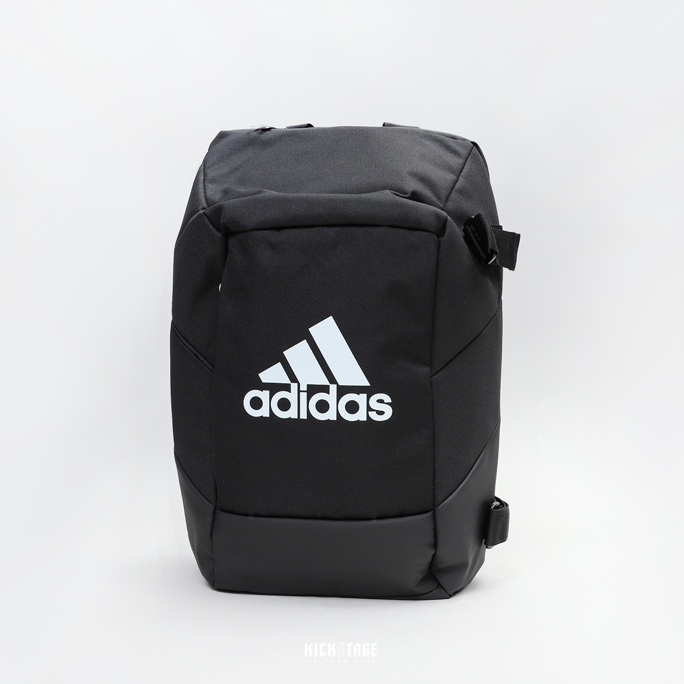 ADIDAS 3-STRIPES BACKPACK 黑色三線LOGO 立體挺版後背包【MG0