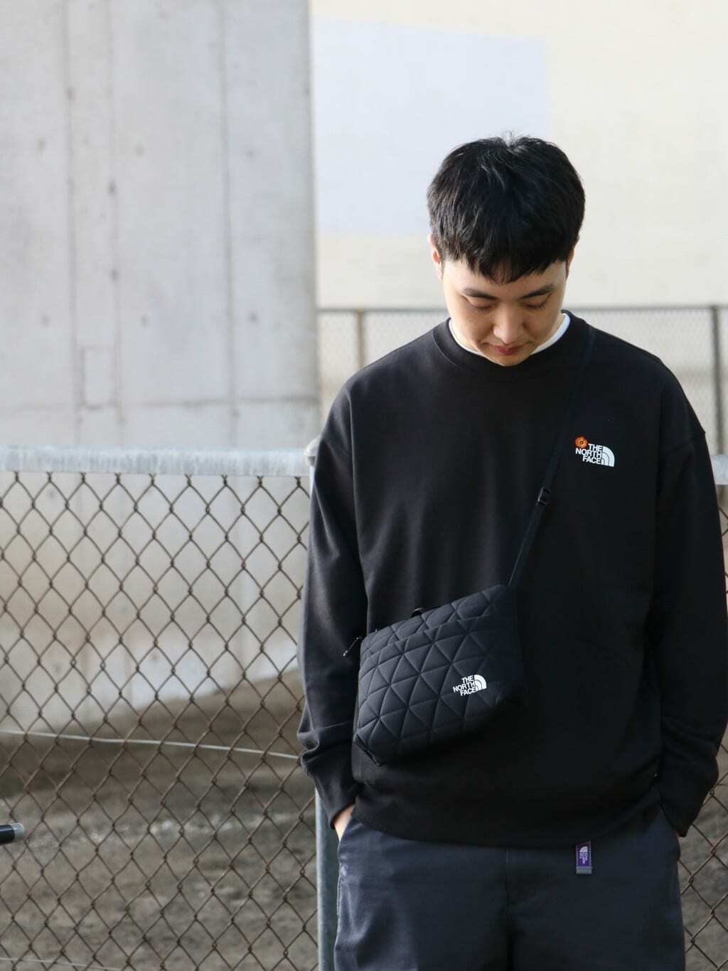 日本TNF GeoFace pouch 菱紋小包