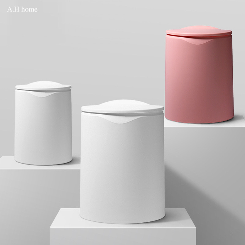 【ＡＨ724】北歐簡約按壓圓型垃圾桶