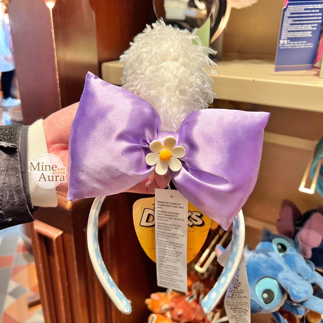 黛西 Daisy 紫色蝴蝶結 造型 髮圈 髮箍 -香港迪士尼樂園