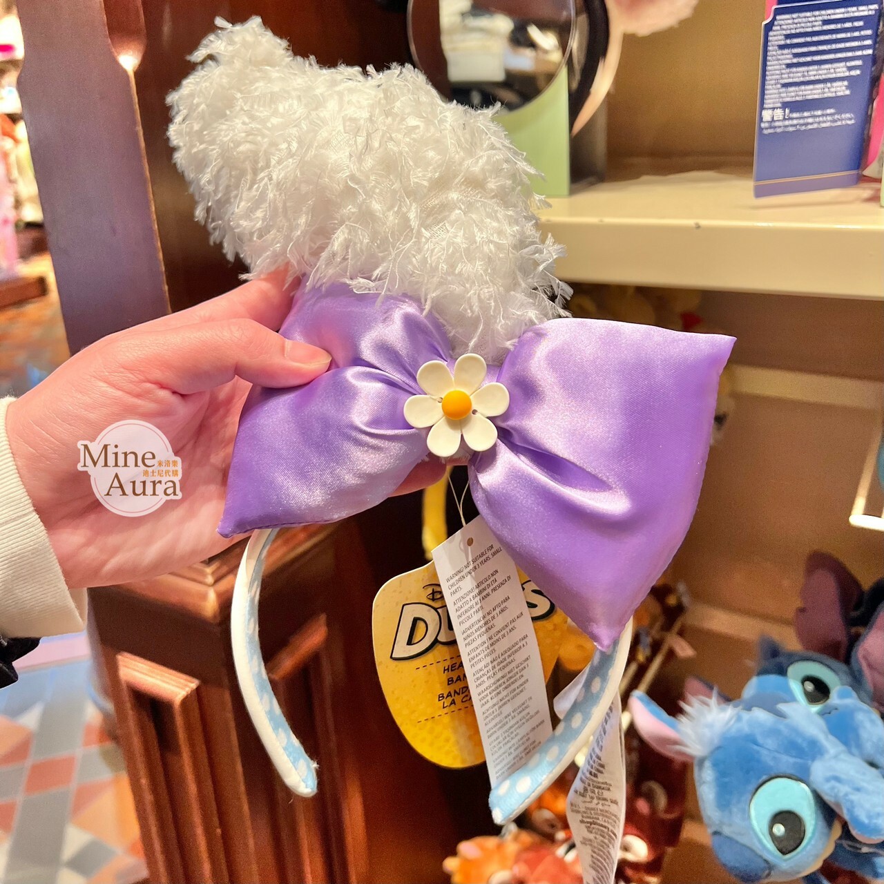 黛西 Daisy 紫色蝴蝶結 造型 髮圈 髮箍 -香港迪士尼樂園