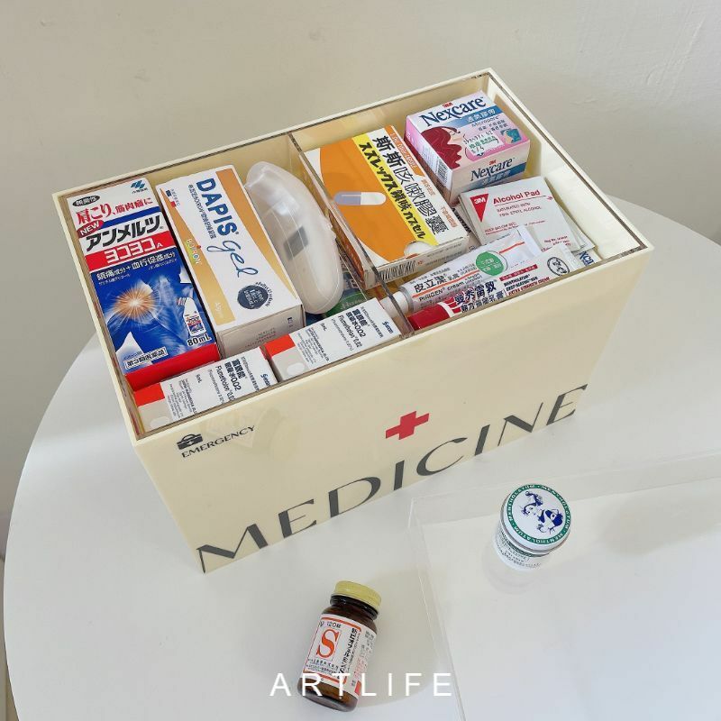 奶油系大容量醫藥箱