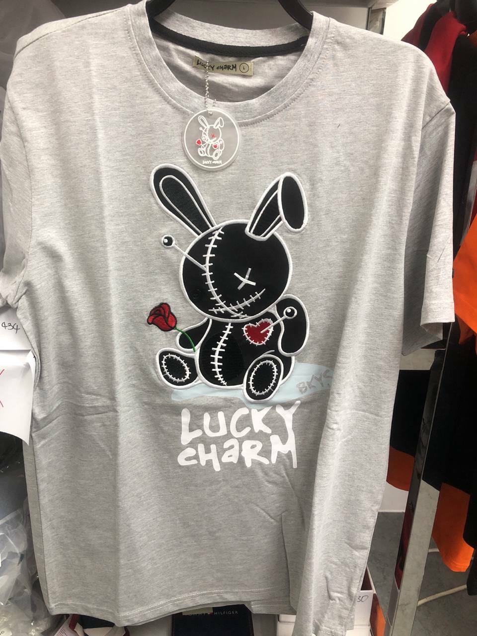 [S] LUCKY CHARM TEE SHIRT, H GREY, T934-HGREY [FINAL SALE] (SLCM56)