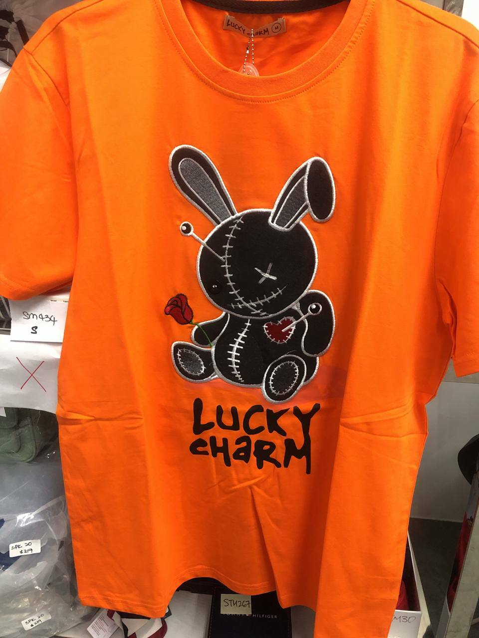 [S] LUCKY CHARM TEE SHIRT, ORANGE, T934-ORANGE [FINAL SALE] (SLCM57)