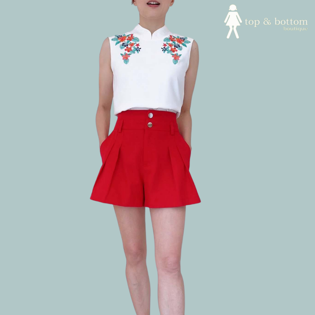 HIGH WAISTED WIDE LEG SHORTS