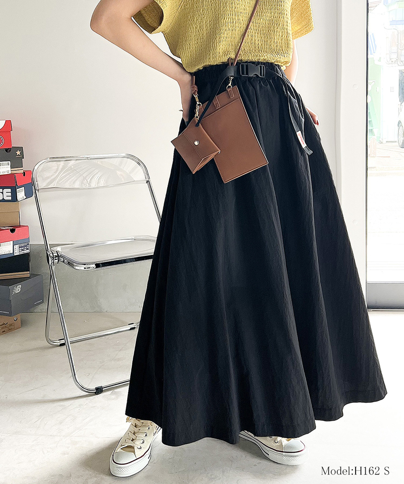 日本選物｜山系傘形連BELT半裙 (４色入 )