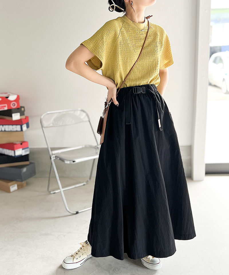 日本選物｜山系傘形連BELT半裙 (４色入 )