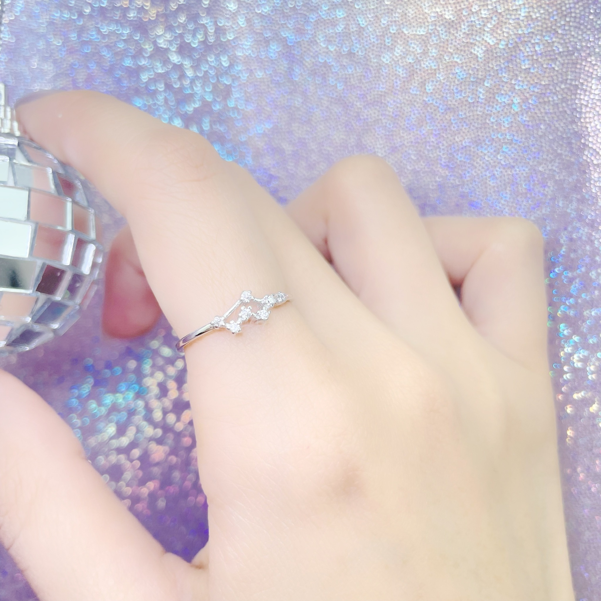 | 925純銀・白金 | 雙子座戒指 | RI0528 |