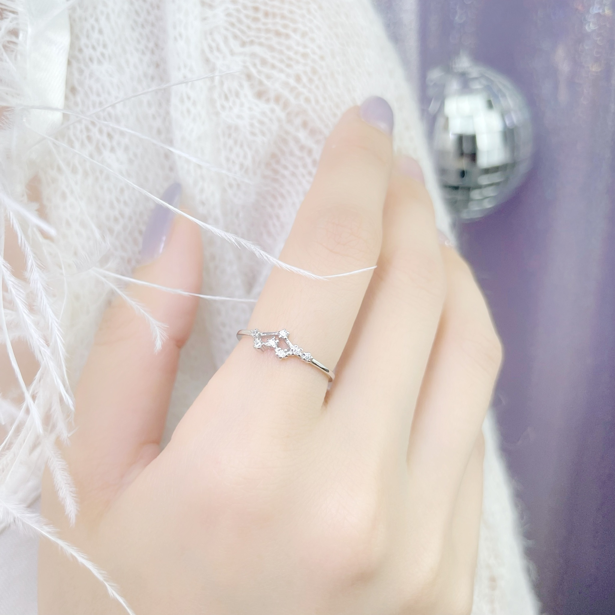 | 925純銀・白金 | 雙子座戒指 | RI0528 |