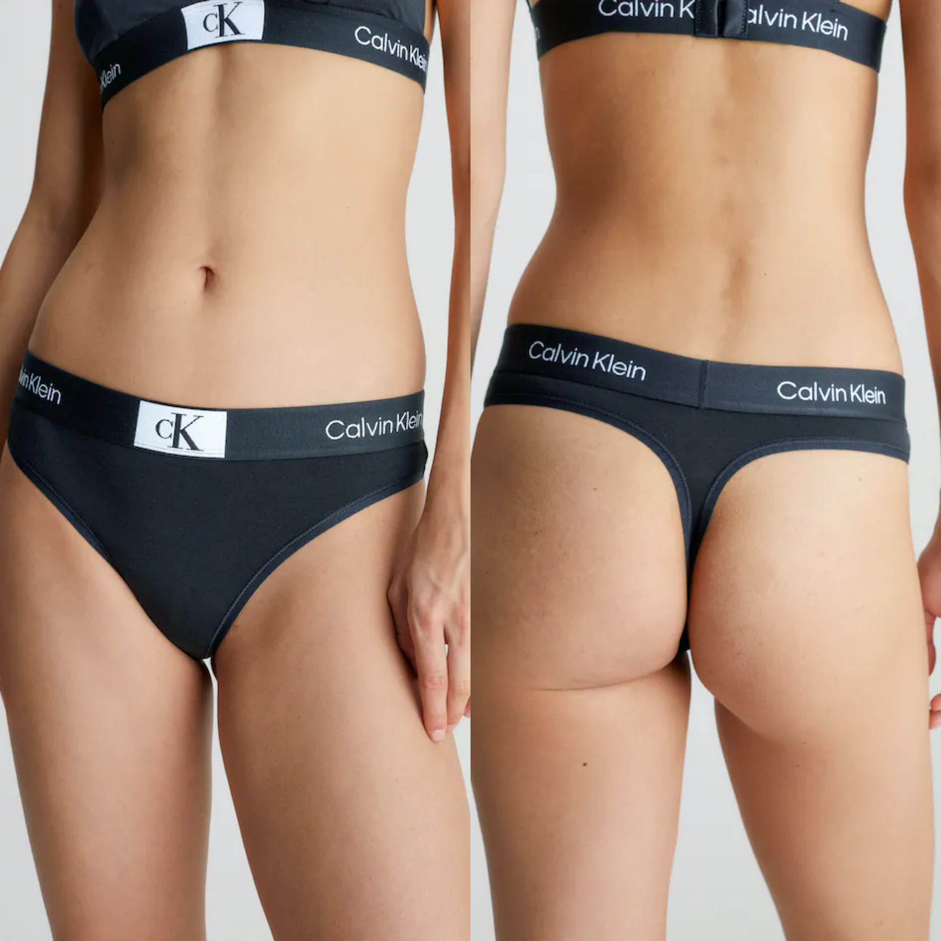 CK Calvin Klein 1996  Jennie同款 大LOGO  內褲 丁字褲 黑 灰 QF7222 QF7221 / 現貨