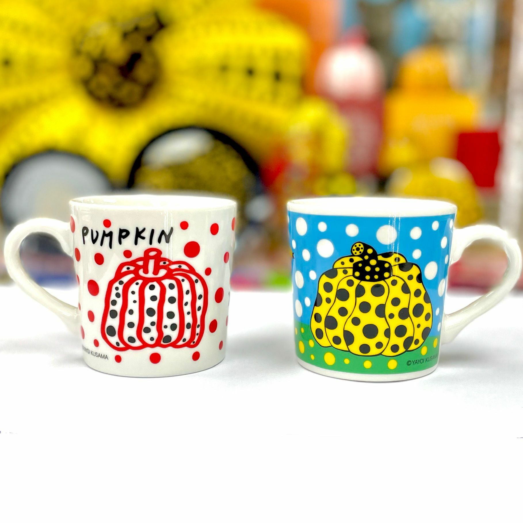 Yayoi Kusama Mug Pumpkin (Blue / Red)