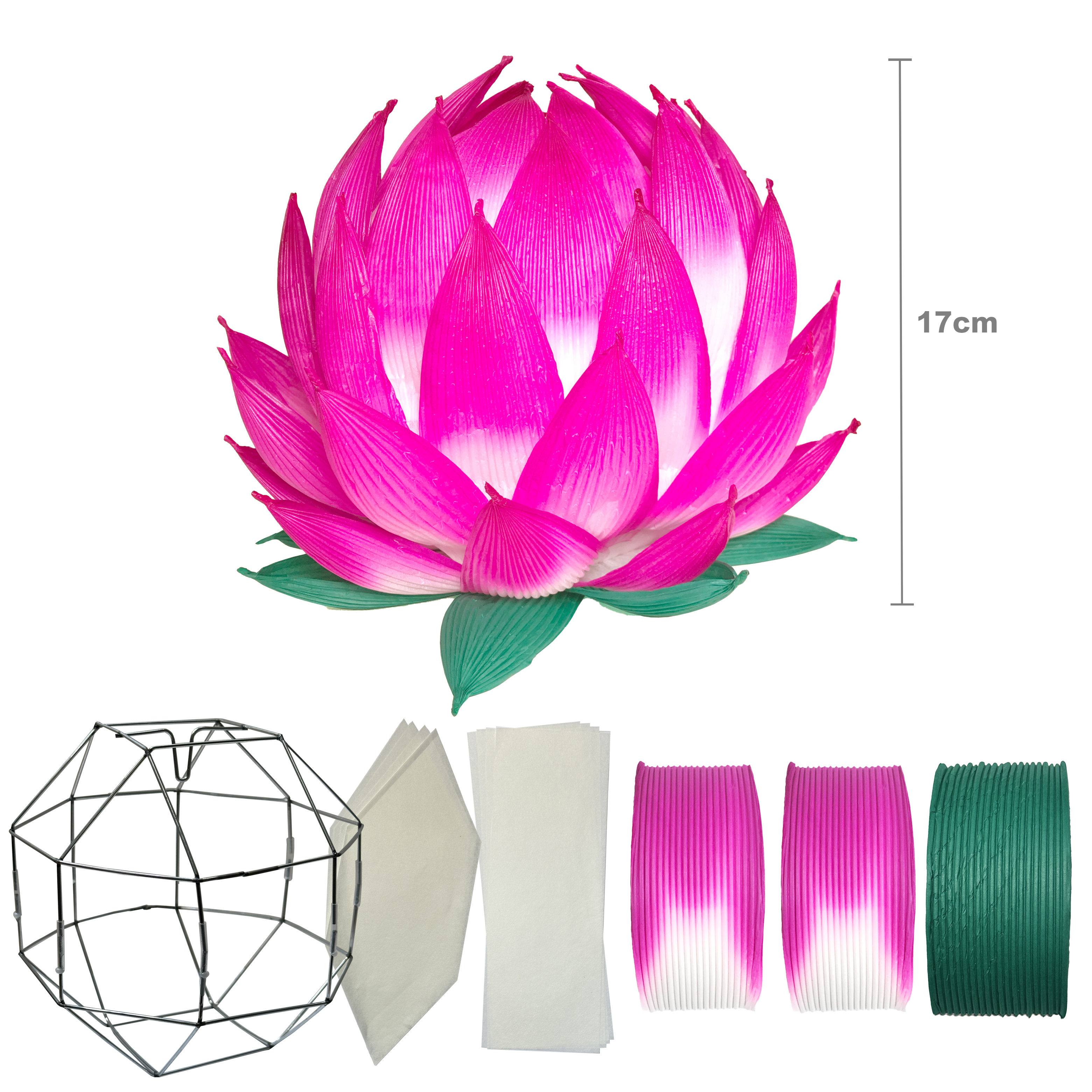 韓式蓮花燈材料套裝 - 6吋鐵架