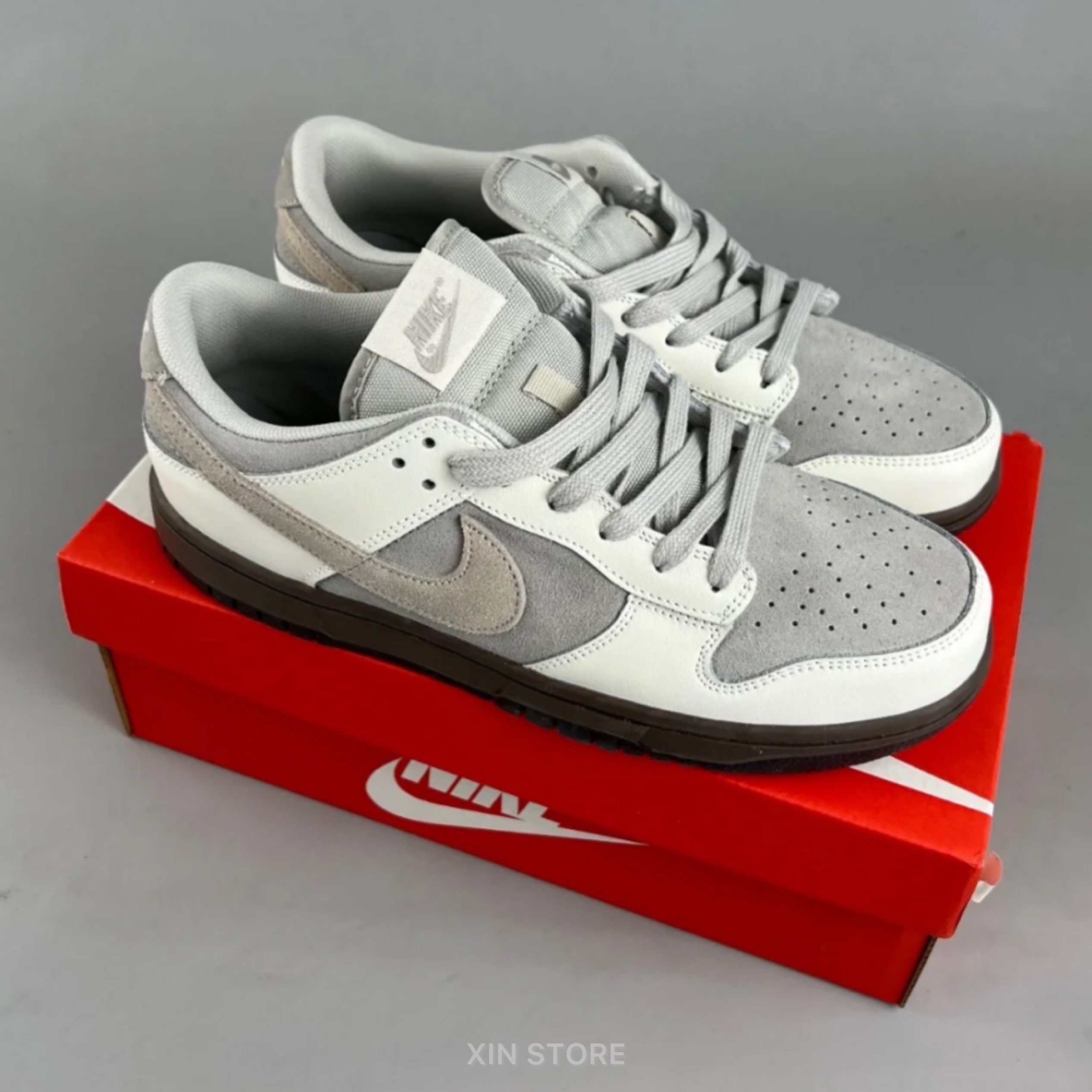 Nike Dunk Low Iron Stone 低筒反轉絨面石灰