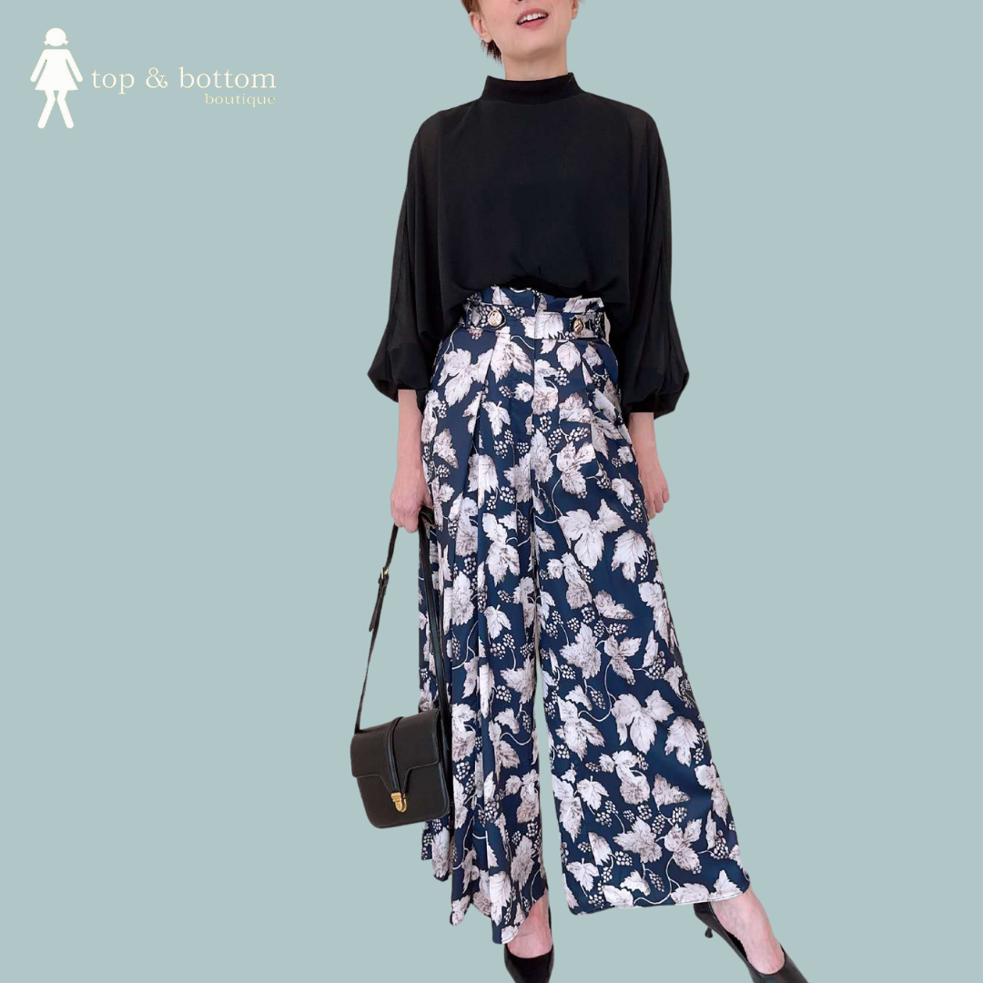 FLORAL WIDE LEG LONG PANT