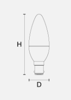 MEGAMAN LC0404W CANDLE CLASSIC LED 燈泡 4.9W 調光供暖