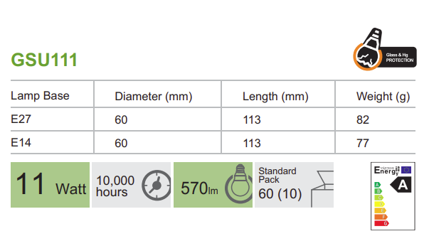 曼佳美節能燈泡 - GSU111