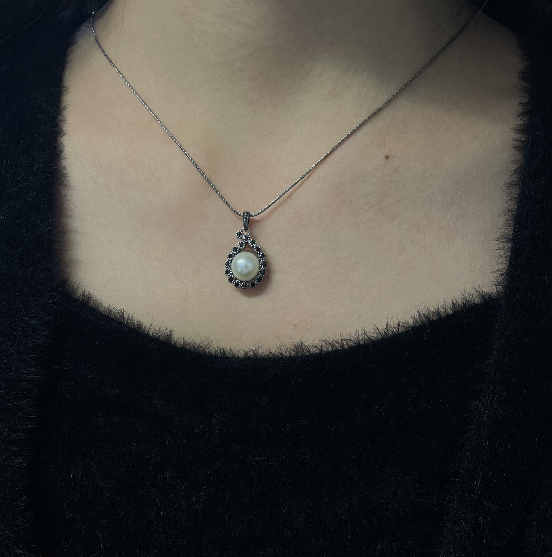 大珠水滴寶石墜子