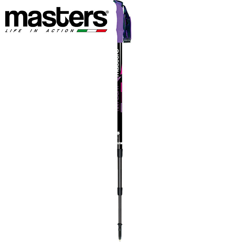 MASTERS SUMMIT LIGHT 輕量登山杖 紫 三節/直握把/鋁合金/BS自鎖系統 87MS2114