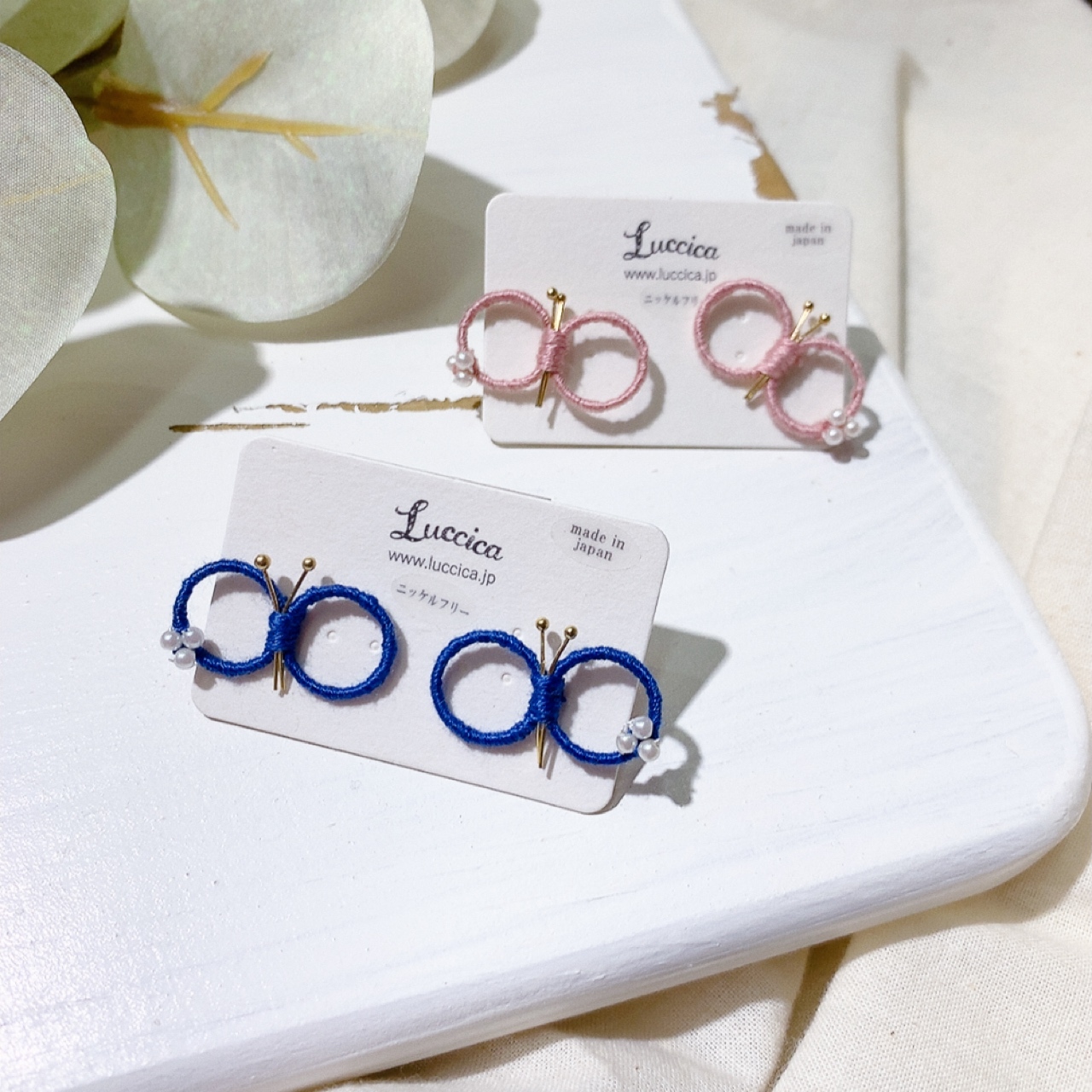 [日本制]Luccica 線蝴蝶耳環 (*網站限定優惠價*)