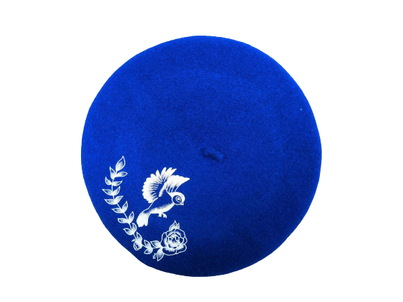 LE BERET FRANCAIS 經典款貝雷帽 BÉRET BIRD TATTOO ENFANT 飛鳥藍