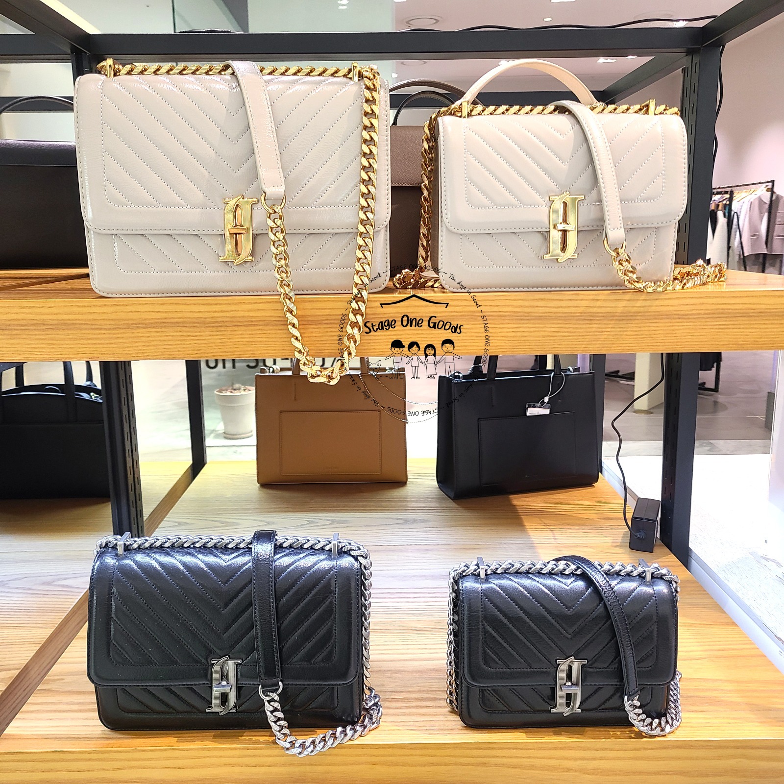 正規品【Ｊ.ＥＳＴＩＮＡ】ＪＯＥＬＬＥ サチェル バッグ J.estina Joelle Quilting Chain Shoulder Bag