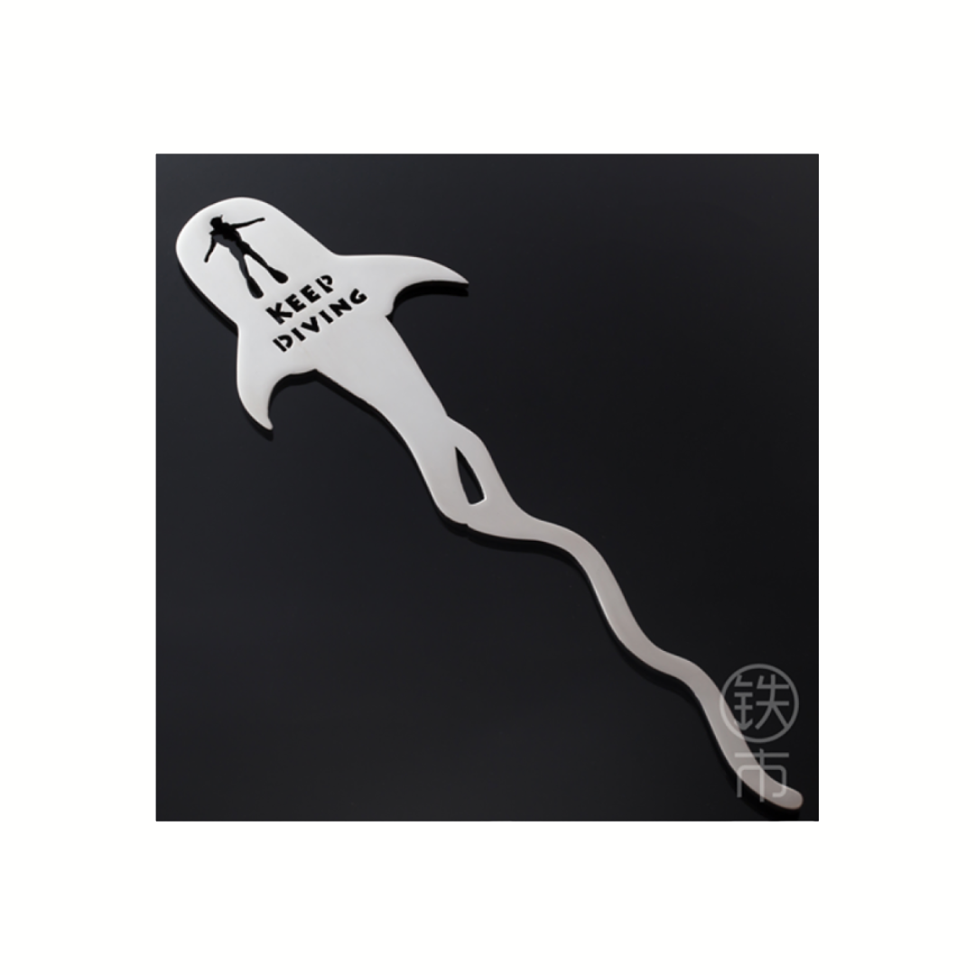 ▲鉄市設計-高質感304不鏽鋼造型探棒-鯨鯊