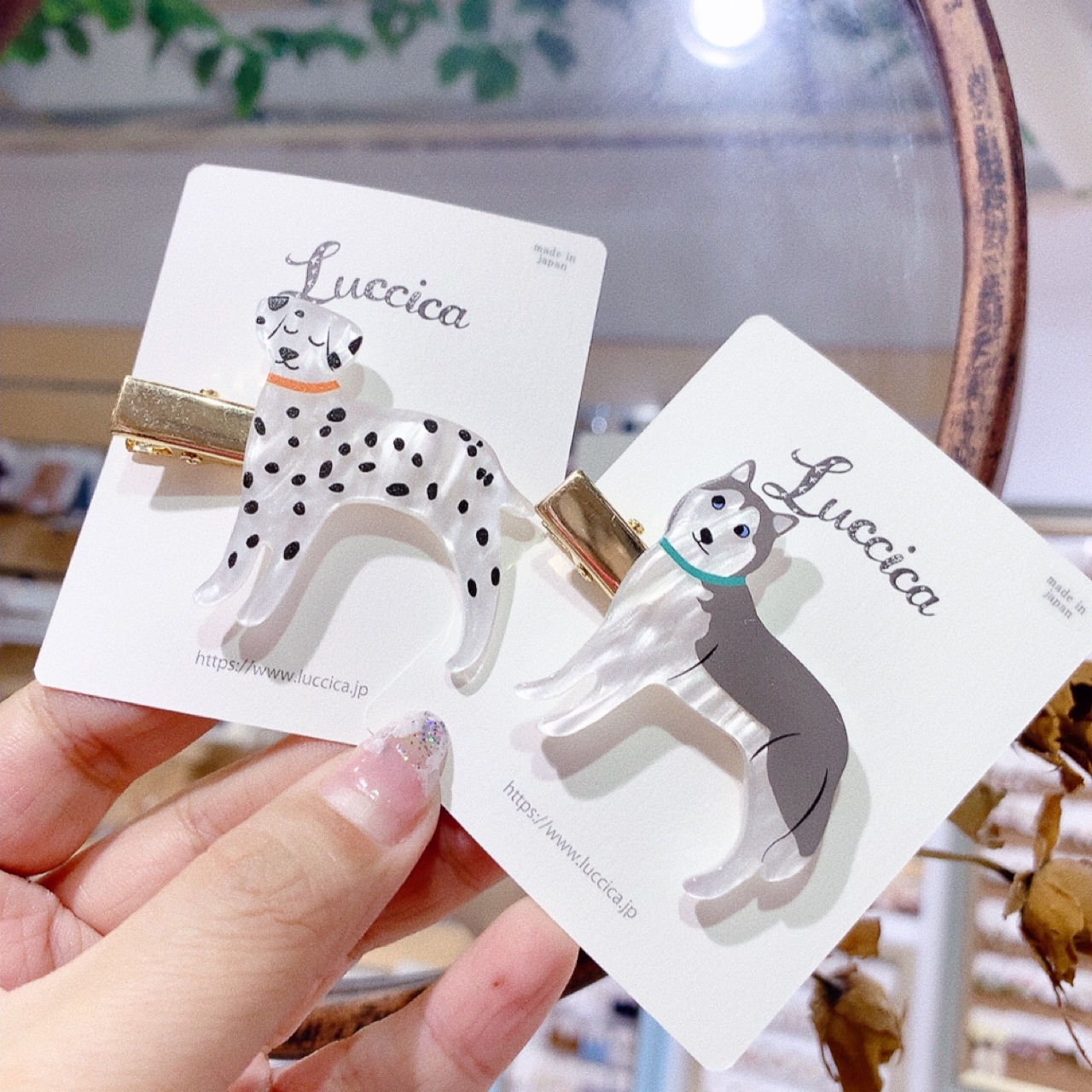 Luccica 雪橇&斑點狗髮夾/胸針