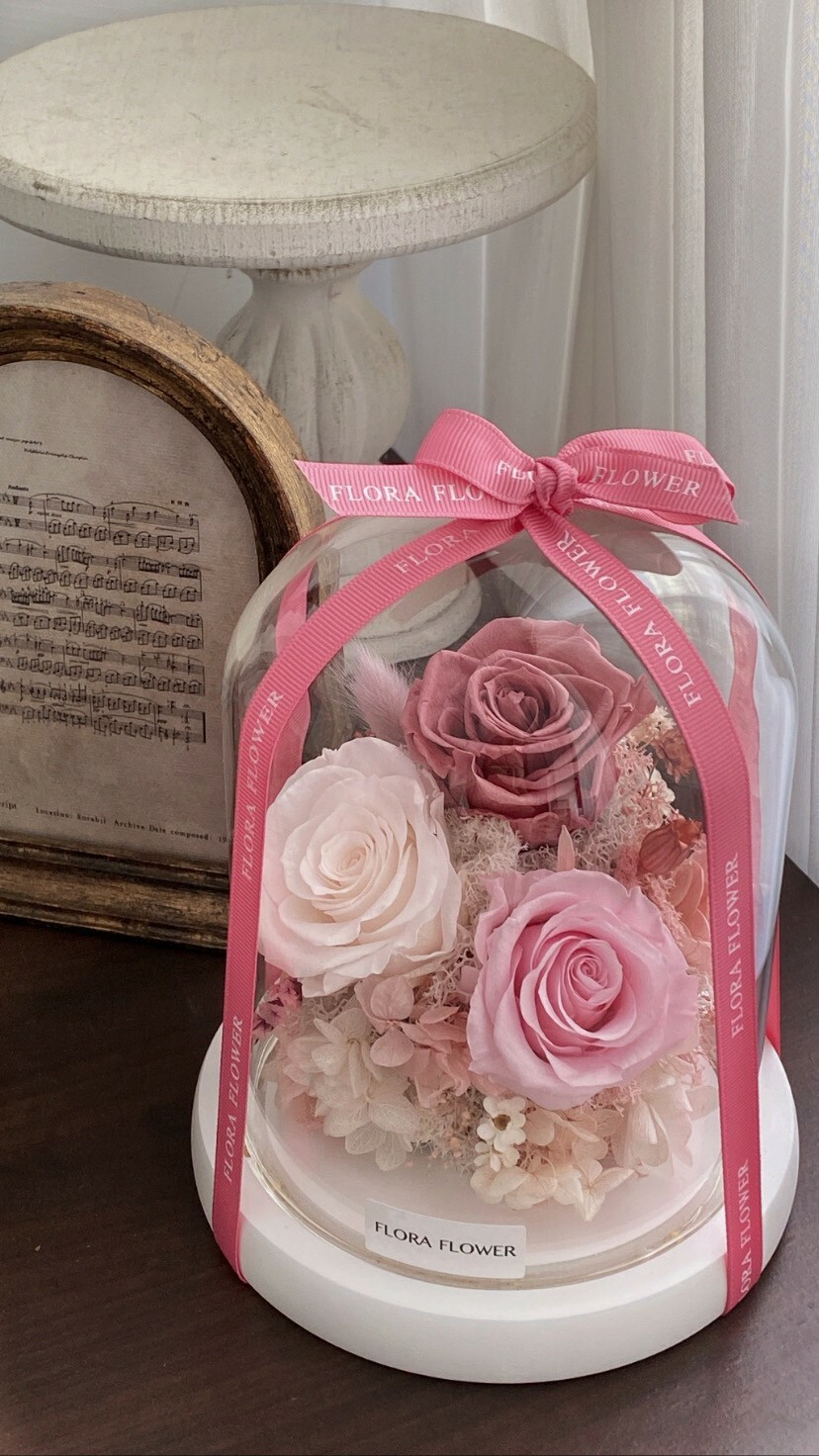 永生花夜燈-玫瑰粉