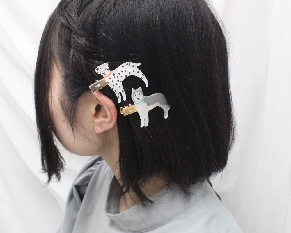 Luccica 雪橇&斑點狗髮夾/胸針