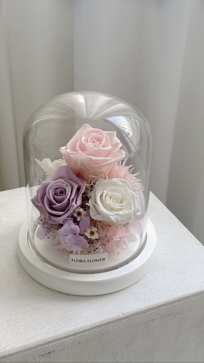 永生花夜燈-大紅大紫(2款)