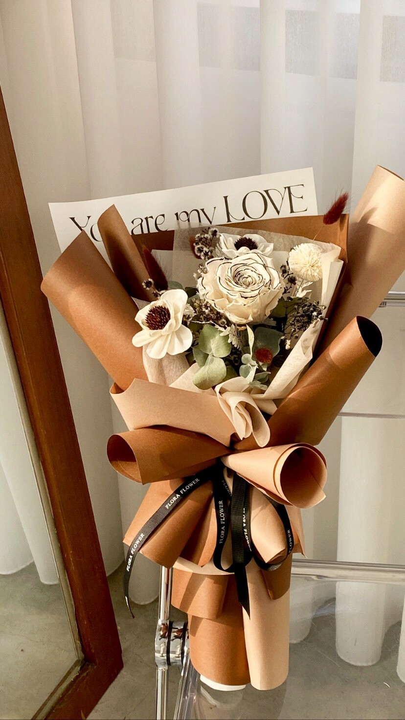 乾燥永生花束-寂靜沙丘