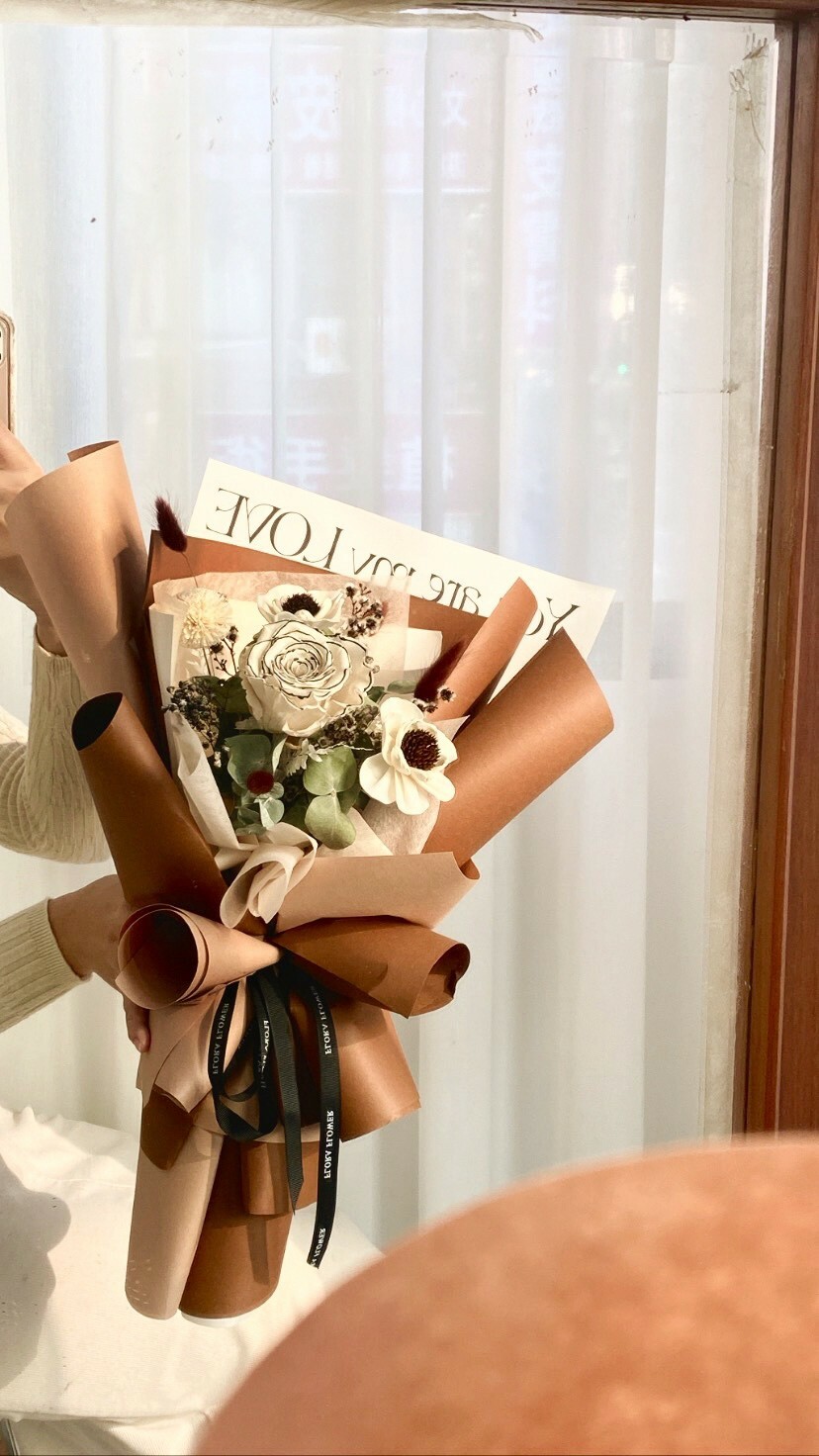 乾燥永生花束-寂靜沙丘