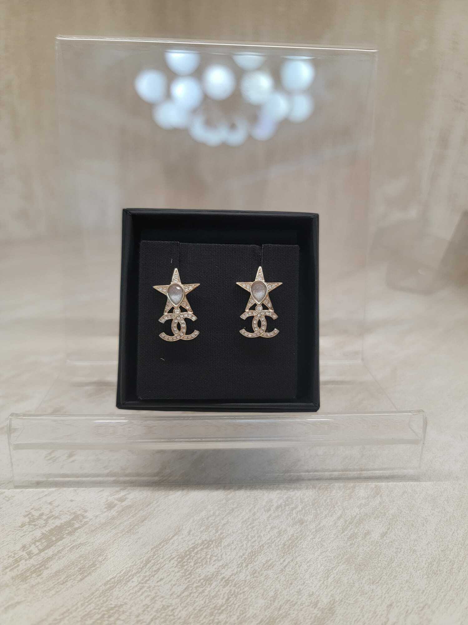Chanel ABA383 earrings  耳環 星形 淡金色