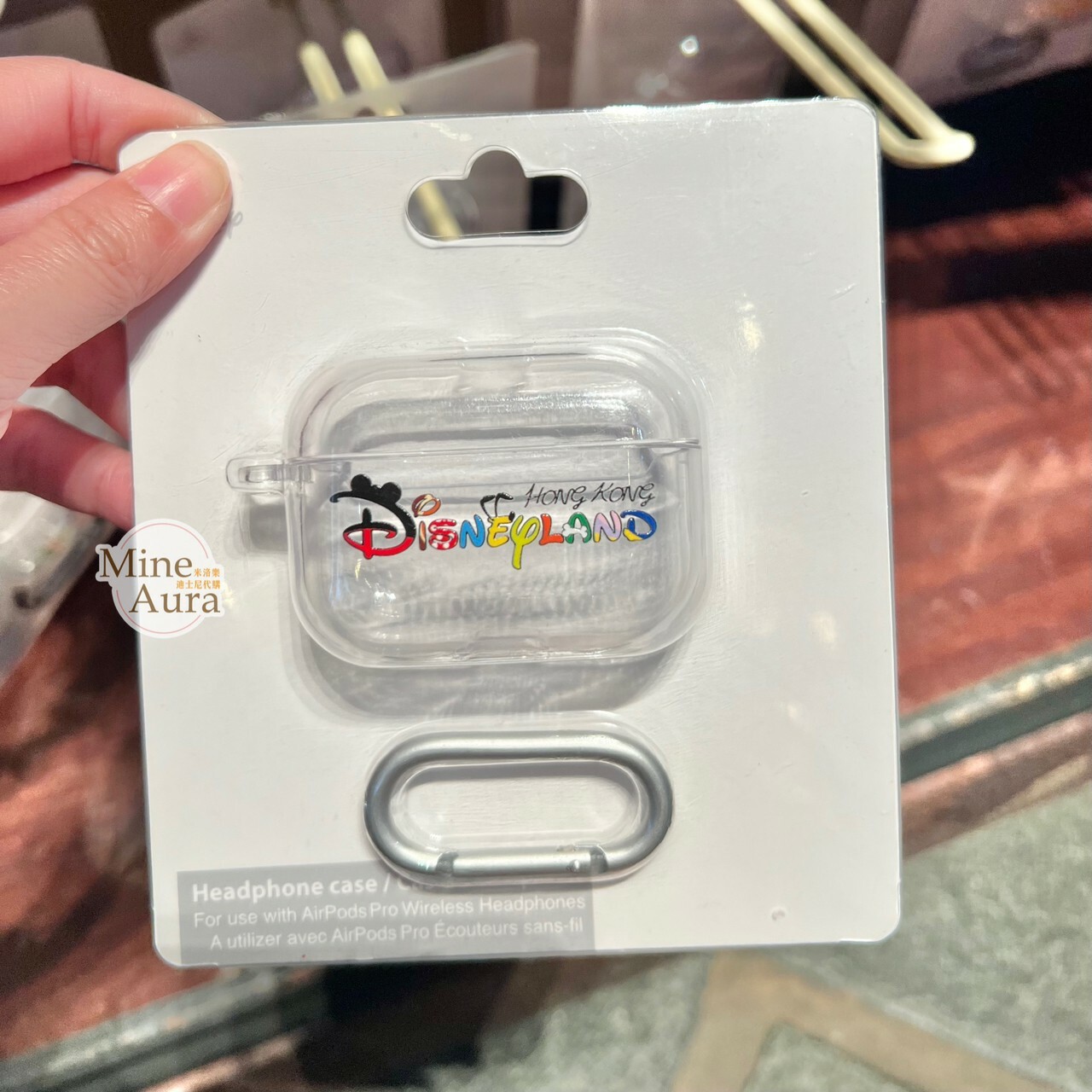 米奇 Mickey Disney Land 造型字母 圖案 apple AirPods Pro 透明 耳機保護套 -香港迪士尼樂園