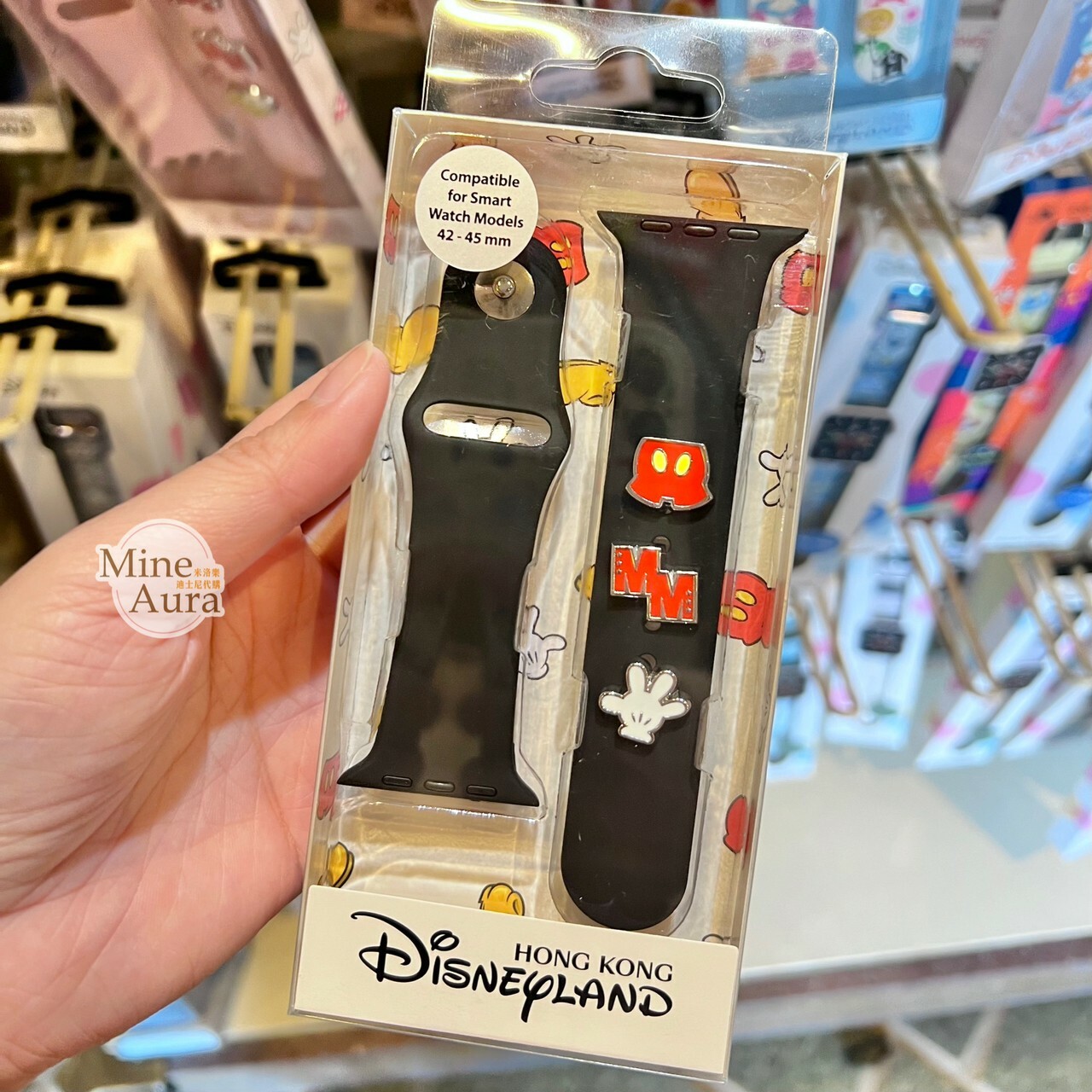 (現貨) 米奇 Mickey 米妮 Minnie 經典標誌 造型 Apple Watch 錶帶 適用38-41mm/42-45mm -香港迪士尼樂園