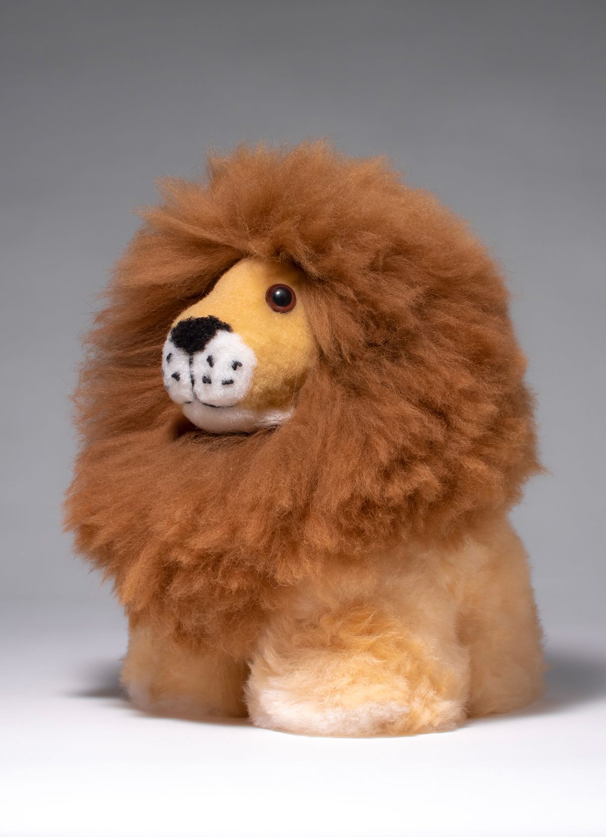【秘魯國家館】ST.MALO秘魯工匠手工天然羊駝毛-獅子娃娃-30cm-2205LK-淺棕駝