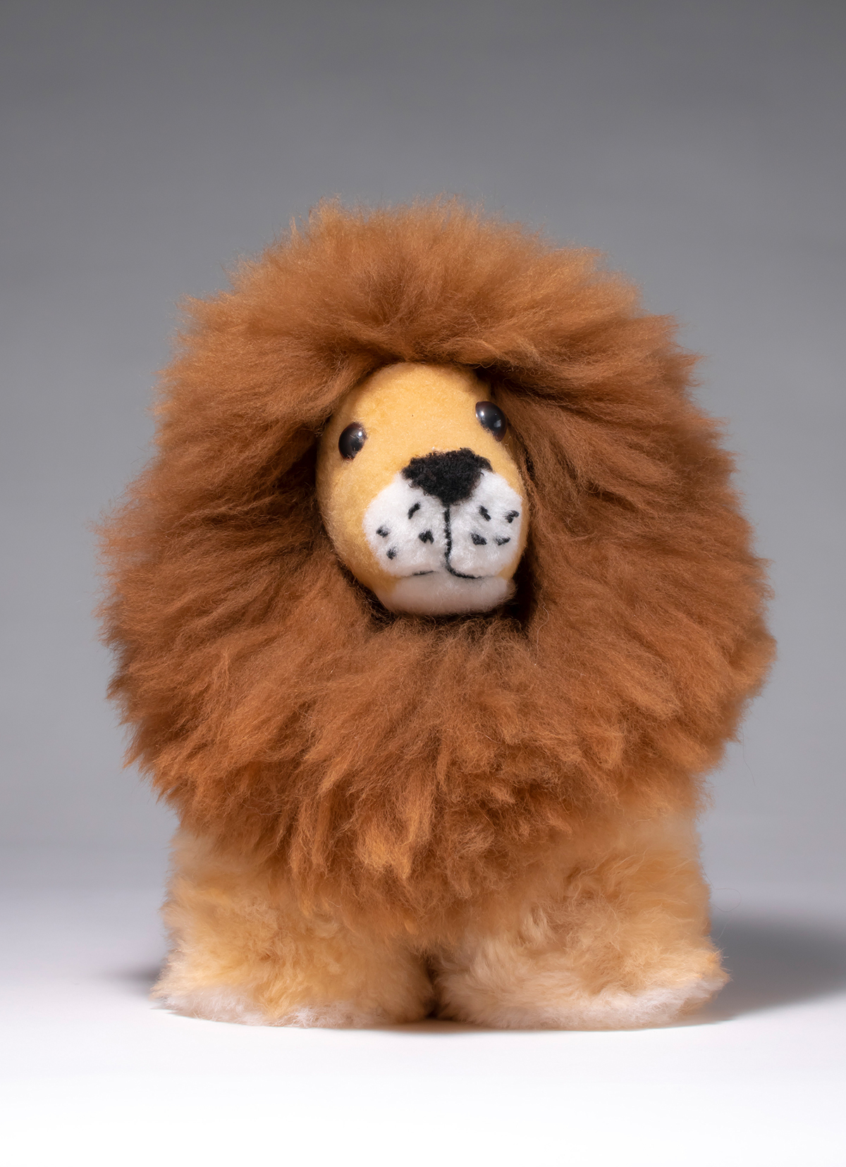 【秘魯國家館】ST.MALO秘魯工匠手工天然羊駝毛-獅子娃娃-30cm-2205LK-淺棕駝