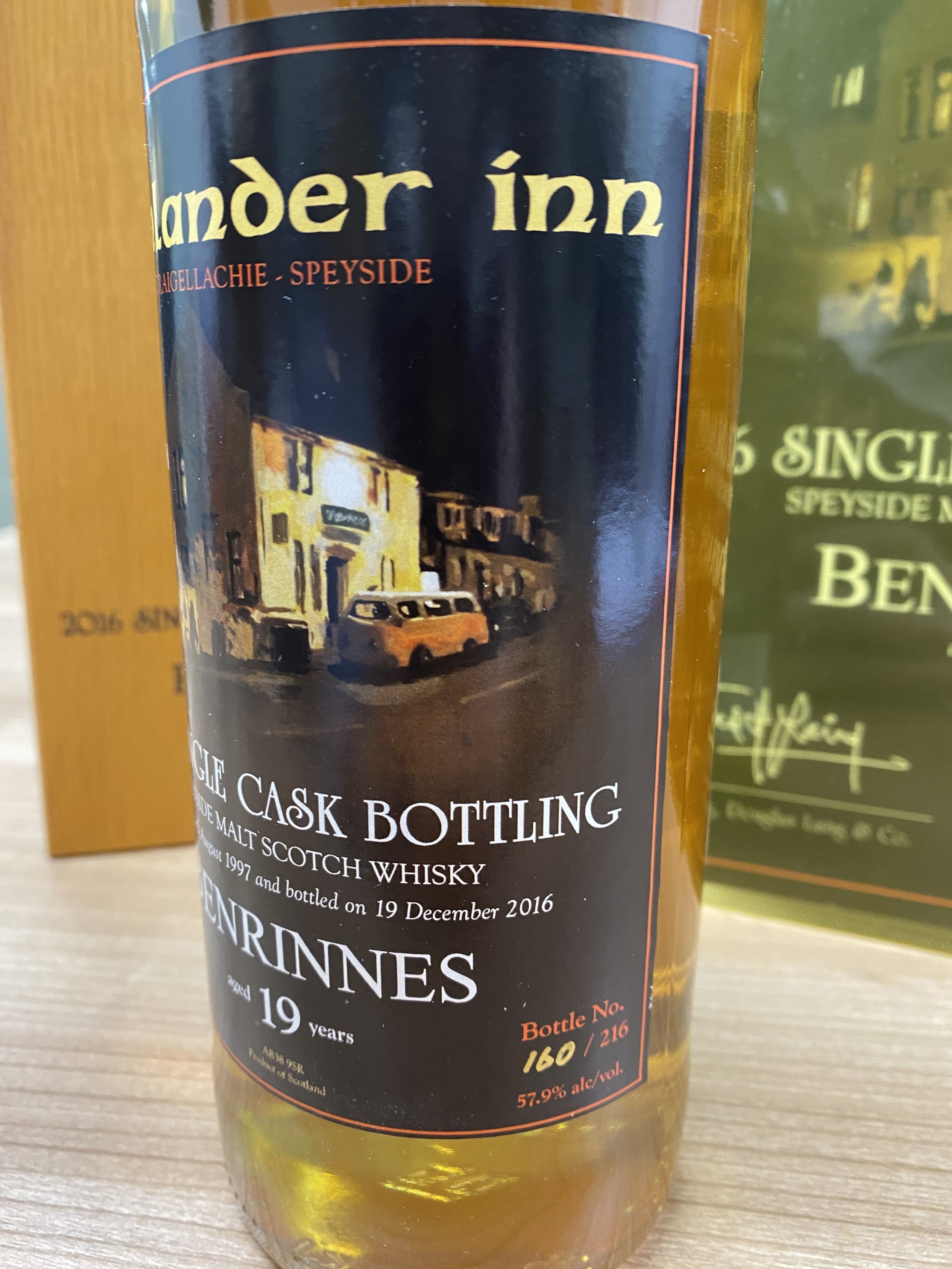 Highlander Inn Benrinnes 2016年 bottled 19 years single cask whisky, 全球限量216支
