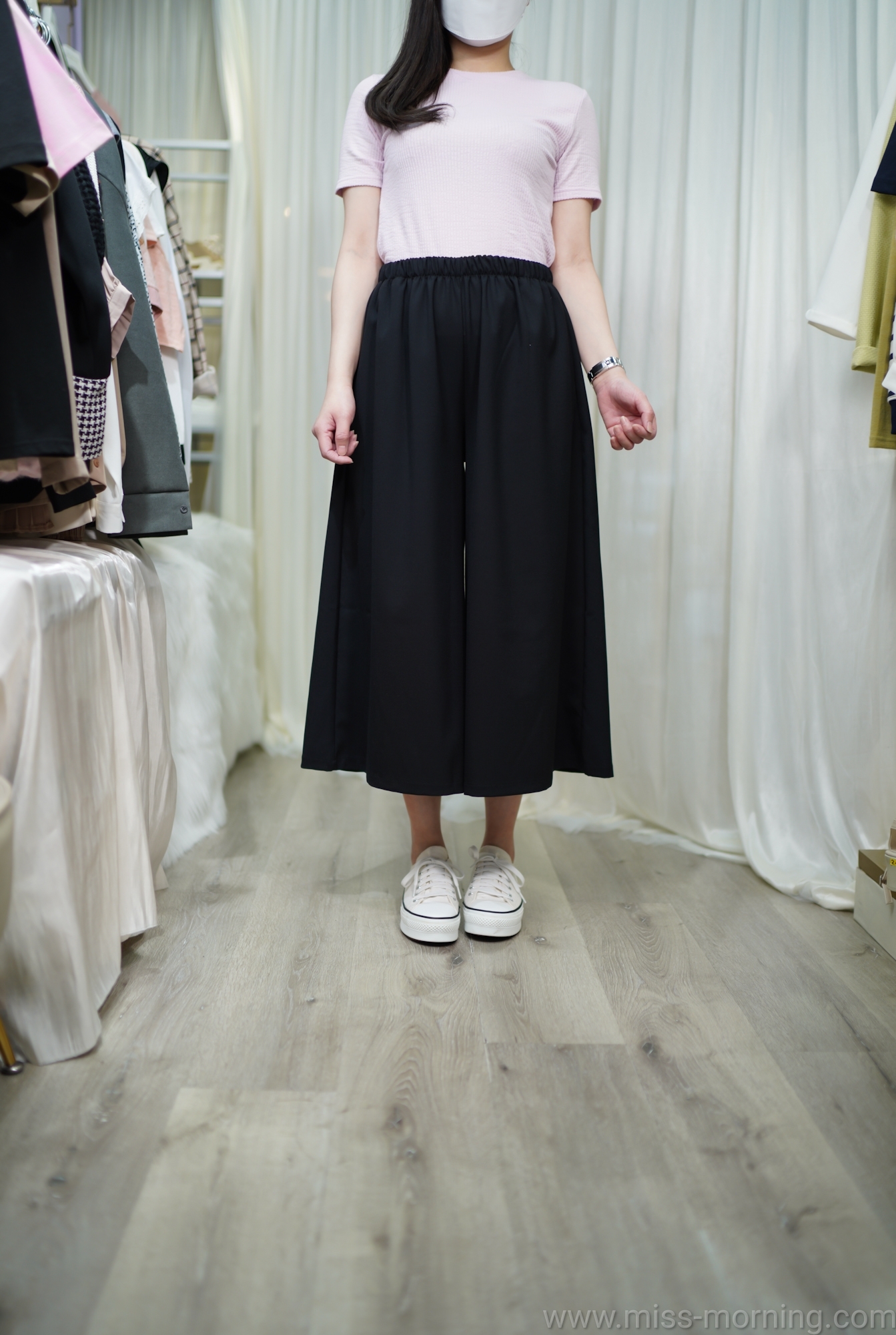 百搭坑紋棉Tee(13028)&免燙薄西裝料裙褲(33496)