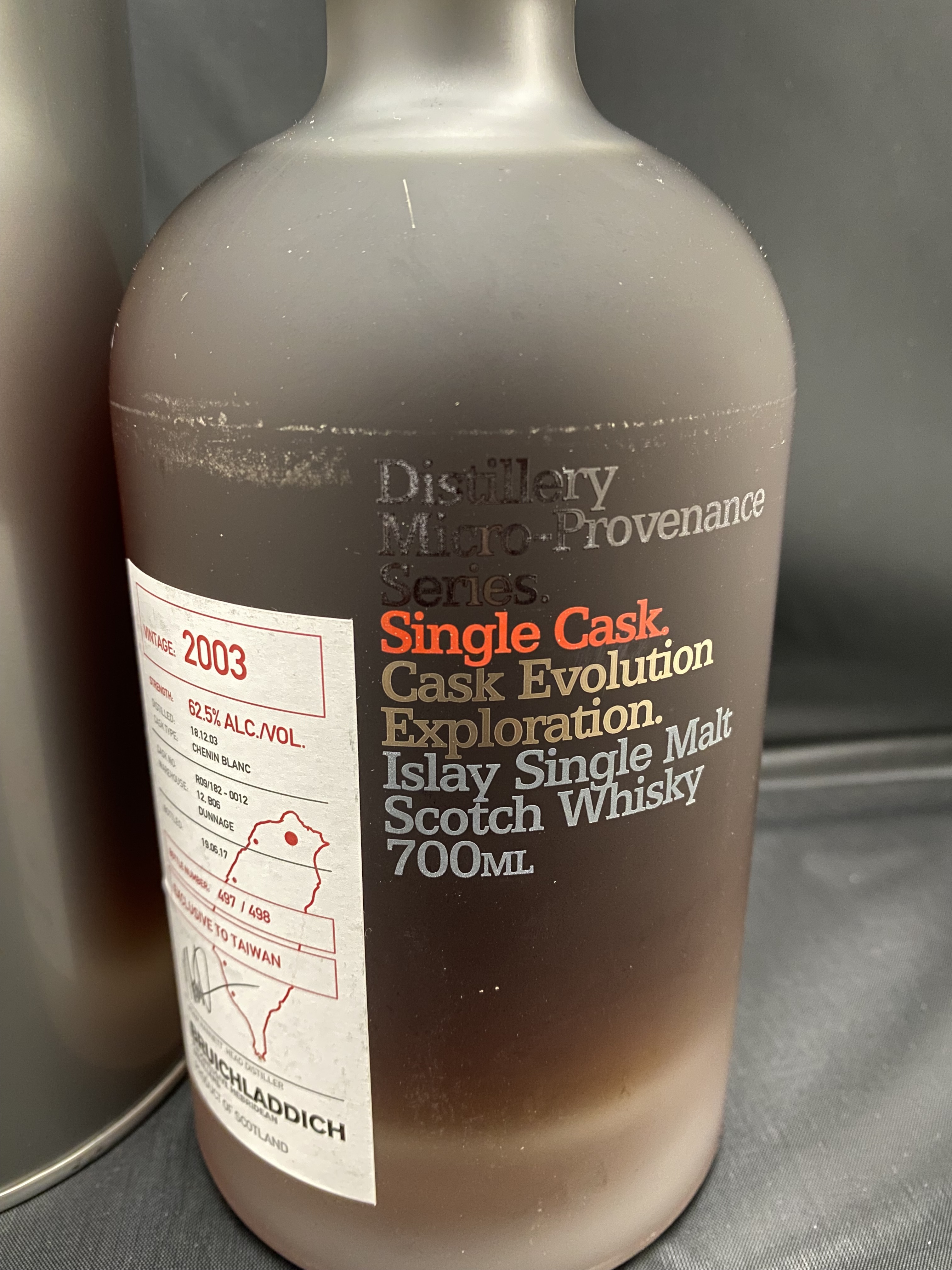 Bruichladdich 2003, 14 years Whisky, Limited Edition bottles No. 497/498