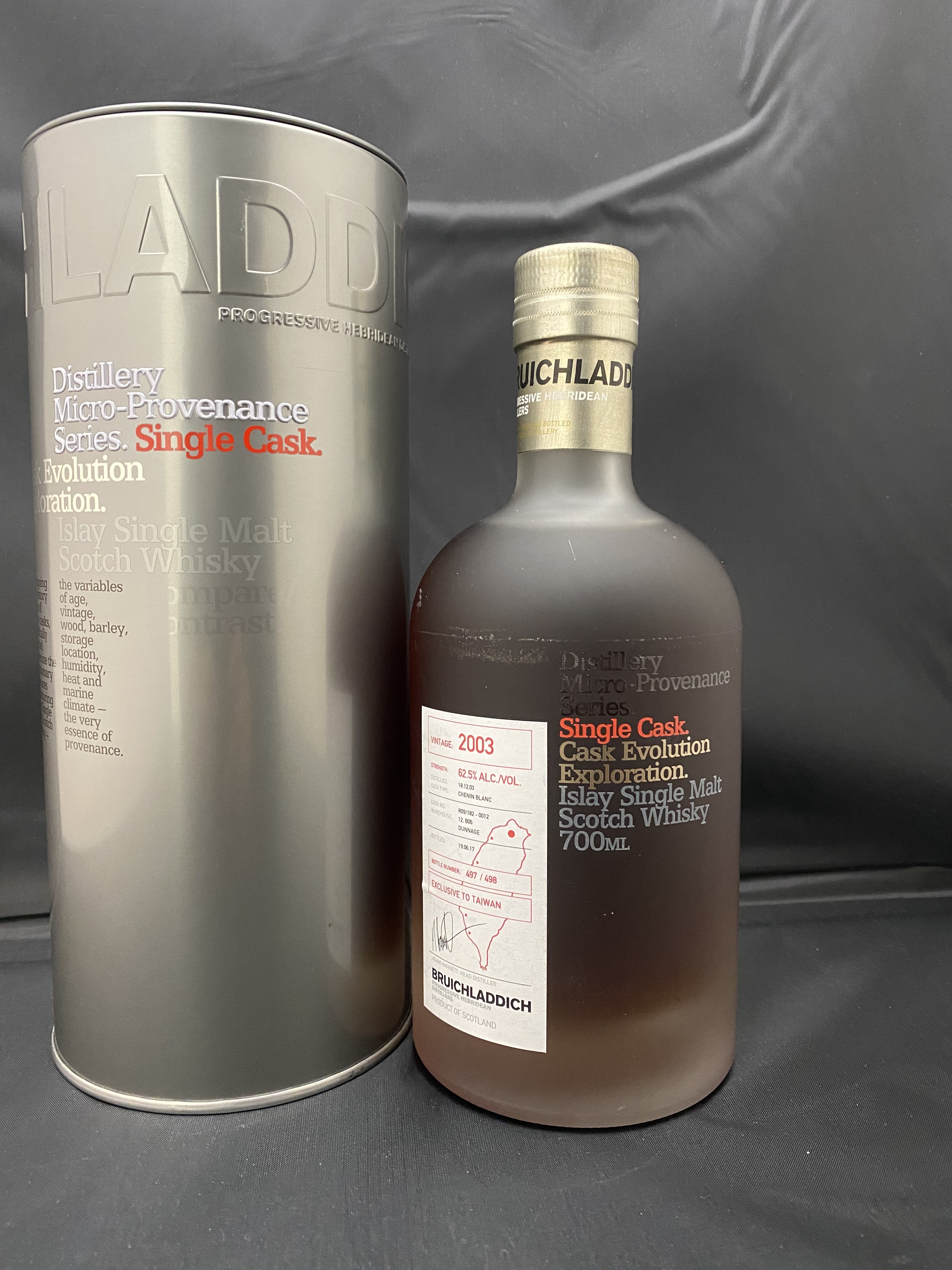 Bruichladdich 2003, 14 years Whisky, Limited Edition bottles No. 497/498