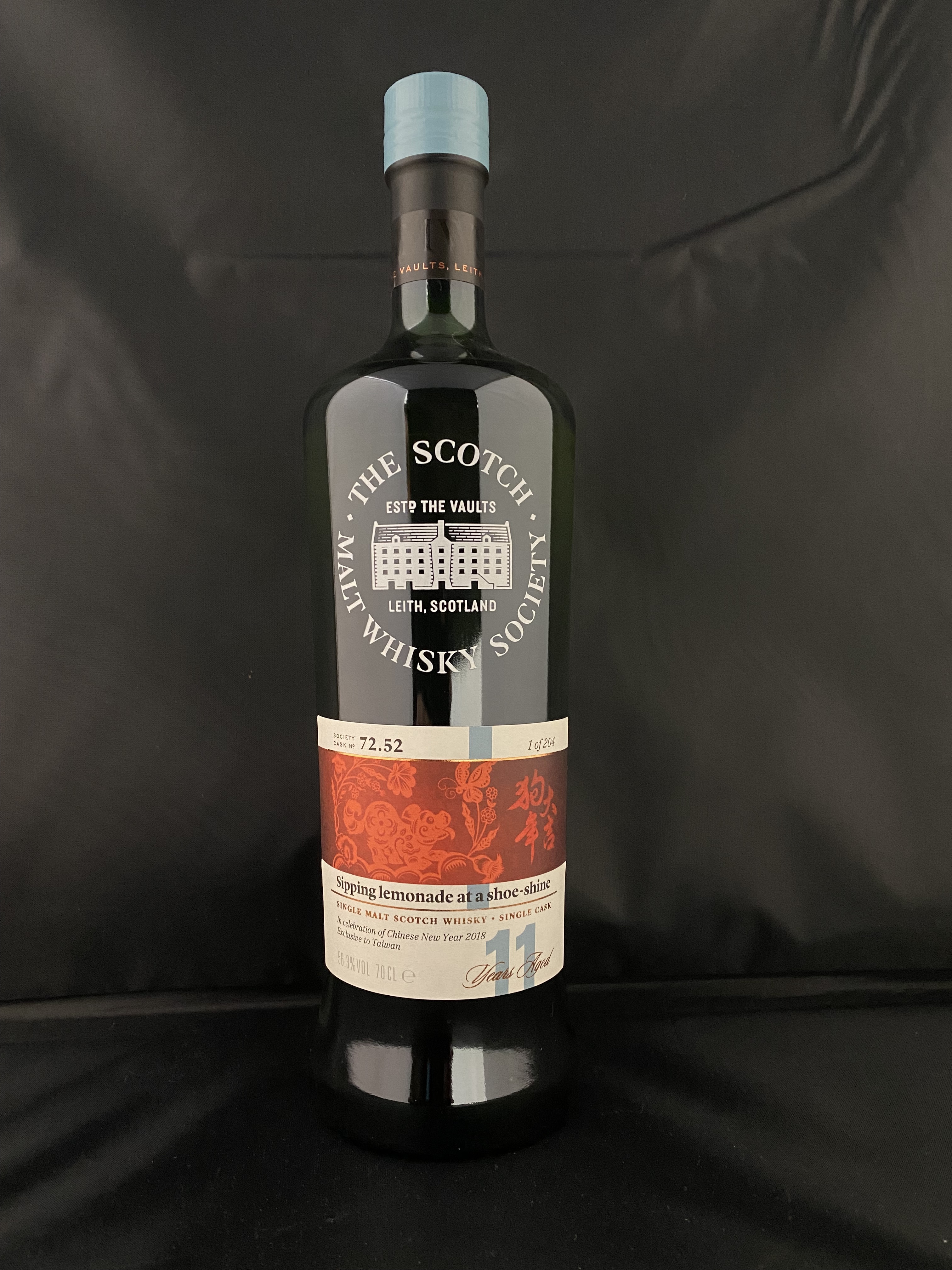SMWS 72.52 Slipping Lemonade  Special Label 2018,  Miltonduff 11 years Whisky, Limited Edition 1 of 204